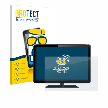 Face avant d’un emballage produit avec le logo de la marque BROTECT. À côté, l’appareil est représenté avec la protection d’éc