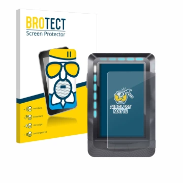 Face avant d’un emballage produit avec le logo de la marque BROTECT. À côté, l’appareil Wahoo Elemnt GPS est représenté avec l