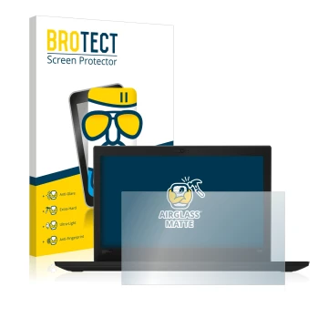 Face avant d’un emballage produit avec le logo de la marque BROTECT. À côté, l’appareil Lenovo Thinkpad X280 est représenté av