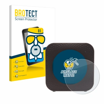 Face avant d’un emballage produit avec le logo de la marque BROTECT. À côté, l’appareil Netgear Nighthawk M1 est représenté av