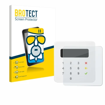 Face avant d’un emballage produit avec le logo de la marque BROTECT. À côté, l’appareil SumUp Air est représenté avec la prote