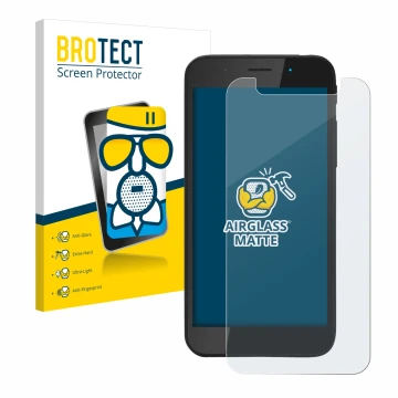 Face avant d’un emballage produit avec le logo de la marque BROTECT. À côté, l’appareil Shiftphones Shift5me est représenté av