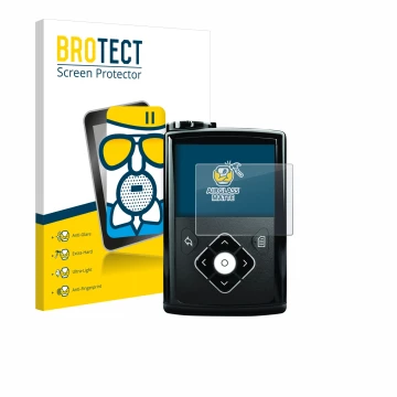 Face avant d’un emballage produit avec le logo de la marque BROTECT. À côté, l’appareil Medtronic Minimed 640G est représenté 