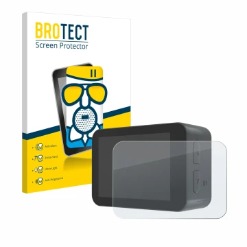 Face avant d’un emballage produit avec le logo de la marque BROTECT. À côté, l’appareil Akaso V50X est représenté avec la prot