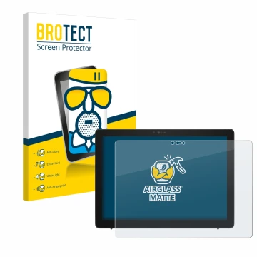 Face avant d’un emballage produit avec le logo de la marque BROTECT. À côté, l’appareil Dell Latitude 7200 2-in-1 est représen