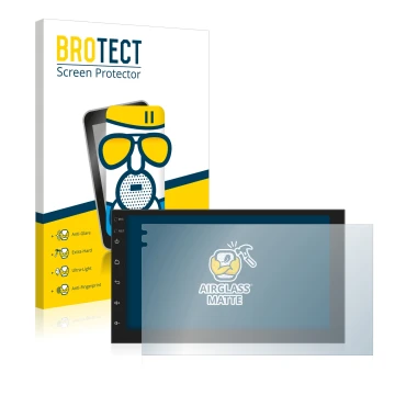 Face avant d’un emballage produit avec le logo de la marque BROTECT. À côté, l’appareil Phonocar MediaStation 2Din est représe