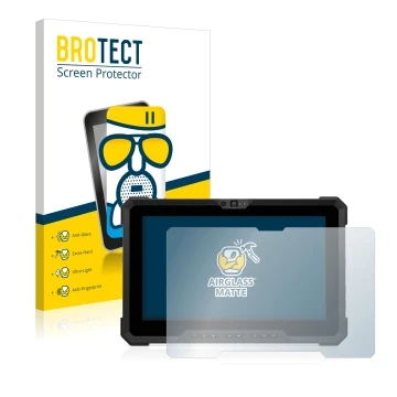 Face avant d’un emballage produit avec le logo de la marque BROTECT. À côté, l’appareil Dell Latitude 7220EX Rugged Extreme es