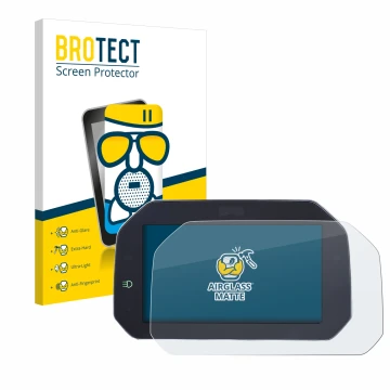 Face avant d’un emballage produit avec le logo de la marque BROTECT. À côté, l’appareil BMW R1200GS LC 2013-2019 Connectivity 