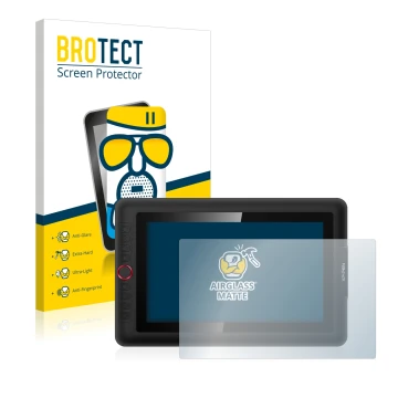 Face avant d’un emballage produit avec le logo de la marque BROTECT. À côté, l’appareil XP-Pen Artist 13.3 Pro est représenté 