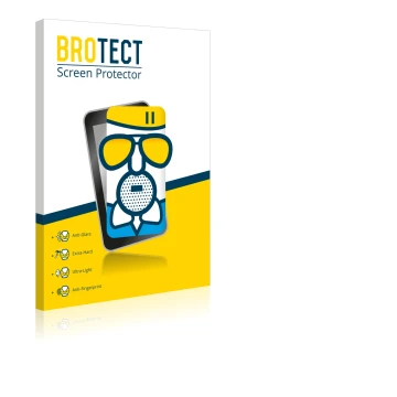 Face avant d’un emballage produit avec le logo de la marque BROTECT. À côté, l’appareil Huawei P smart 2020 est représenté ave