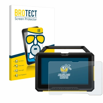 Face avant d’un emballage produit avec le logo de la marque BROTECT. À côté, l’appareil Dell Latitude 7220 est représenté avec