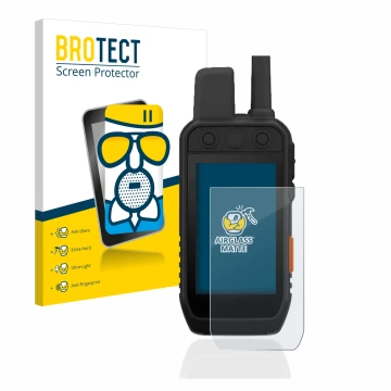 Face avant d’un emballage produit avec le logo de la marque BROTECT. À côté, l’appareil Garmin Alpha 200 K est représenté avec