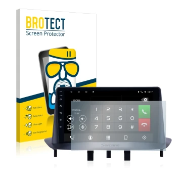 Face avant d’un emballage produit avec le logo de la marque BROTECT. À côté, l’appareil Pioneer AVH-Z5200DAB est représenté av