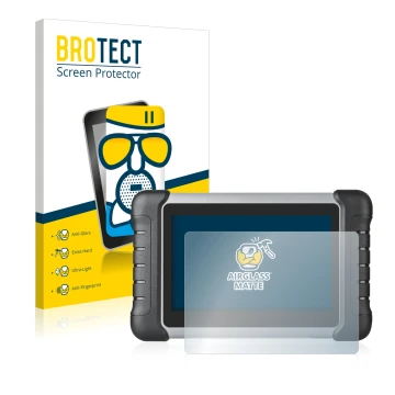 Face avant d’un emballage produit avec le logo de la marque BROTECT. À côté, l’appareil Autel MaxiCOM MK808 est représenté ave