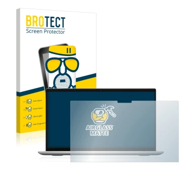 Face avant d’un emballage produit avec le logo de la marque BROTECT. À côté, l’appareil Dell Inspiron 13 7306 est représenté a