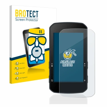 Face avant d’un emballage produit avec le logo de la marque BROTECT. À côté, l’appareil Bryton Rider 750 est représenté avec l