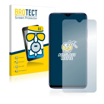 Face avant d’un emballage produit avec le logo de la marque BROTECT. À côté, l’appareil Xiaomi Redmi 9T est représenté avec la