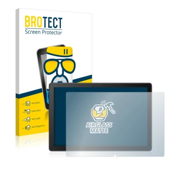 Face avant d’un emballage produit avec le logo de la marque BROTECT. À côté, l’appareil Alcatel 1T 8092 est représenté avec la