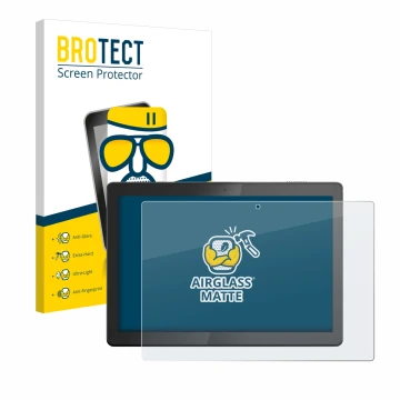 Face avant d’un emballage produit avec le logo de la marque BROTECT. À côté, l’appareil Lenovo Tab M10 TB-X505F est représenté