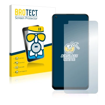 Face avant d’un emballage produit avec le logo de la marque BROTECT. À côté, l’appareil realme 8 Pro est représenté avec la pr