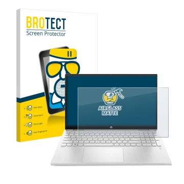 Face avant d’un emballage produit avec le logo de la marque BROTECT. À côté, l’appareil HP ProBook 440 G8 est représenté avec 