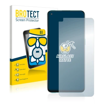 Face avant d’un emballage produit avec le logo de la marque BROTECT. À côté, l’appareil OnePlus Nord CE 5G est représenté avec