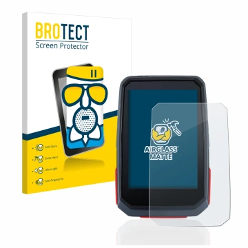 Face avant d’un emballage produit avec le logo de la marque BROTECT. À côté, l’appareil Sigma ROX 4.0 est représenté avec la p