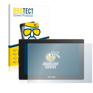 Face avant d’un emballage produit avec le logo de la marque BROTECT. À côté, l’appareil Isobus CCI 1200 est représenté avec la