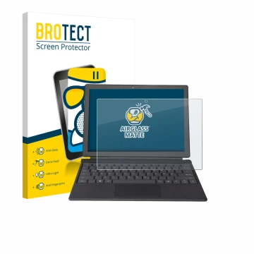 Face avant d’un emballage produit avec le logo de la marque BROTECT. À côté, l’appareil Wortmann Terra Pad 1262 est représenté