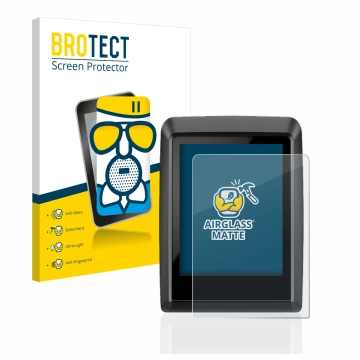 Face avant d’un emballage produit avec le logo de la marque BROTECT. À côté, l’appareil Bosch Kiox 300 est représenté avec la 