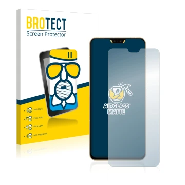 Face avant d’un emballage produit avec le logo de la marque BROTECT. À côté, l’appareil Vivo V23 5G est représenté avec la pro