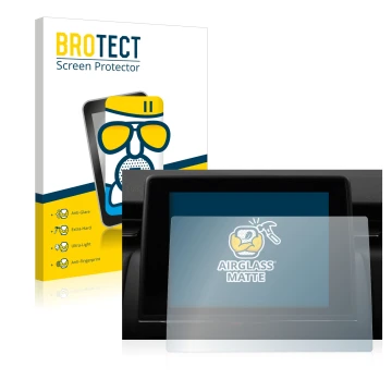 Face avant d’un emballage produit avec le logo de la marque BROTECT. À côté, l’appareil Renault Captur Easy Link 7