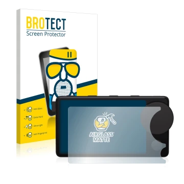 Face avant d’un emballage produit avec le logo de la marque BROTECT. À côté, l’appareil Spotify Car Thing est représenté avec 