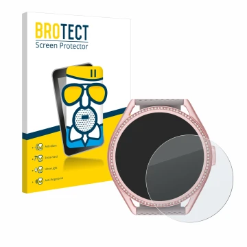 Face avant d’un emballage produit avec le logo de la marque BROTECT. À côté, l’appareil Michael Kors Access MKGO Gen 5E MKT 51