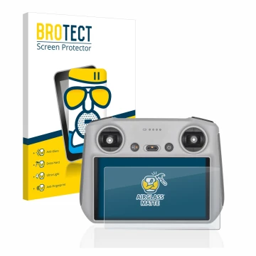 Face avant d’un emballage produit avec le logo de la marque BROTECT. À côté, l’appareil DJI RC Controller est représenté avec 