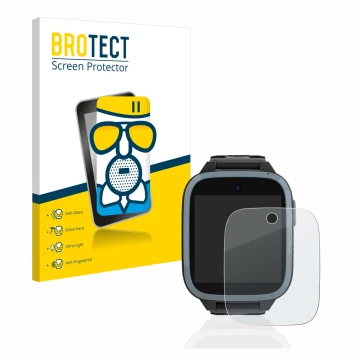 Face avant d’un emballage produit avec le logo de la marque BROTECT. À côté, l’appareil Xplora XGO3 (1ère Gen.) est représenté