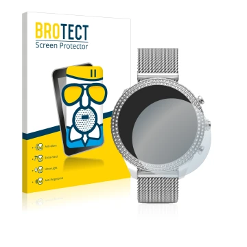 Face avant d’un emballage produit avec le logo de la marque BROTECT. À côté, l’appareil Fossil Stella (6. Gen) est représenté 