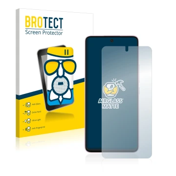 Face avant d’un emballage produit avec le logo de la marque BROTECT. À côté, l’appareil Xiaomi 12 Lite est représenté avec la 