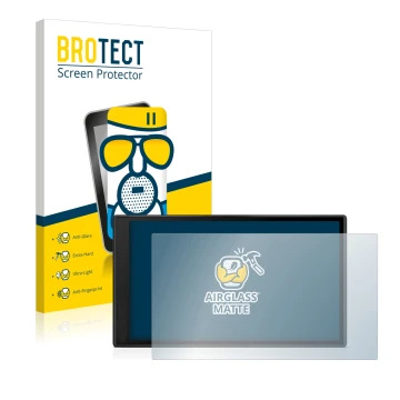 Face avant d’un emballage produit avec le logo de la marque BROTECT. À côté, l’appareil Garmin DriveSmart 66 est représenté av