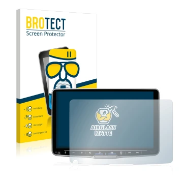 Face avant d’un emballage produit avec le logo de la marque BROTECT. À côté, l’appareil Alpine iLX-F905D est représenté avec l