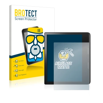 Face avant d’un emballage produit avec le logo de la marque BROTECT. À côté, l’appareil Tolino Epos 3 est représenté avec la p