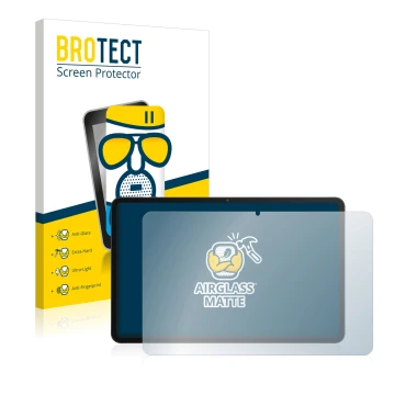 Face avant d’un emballage produit avec le logo de la marque BROTECT. À côté, l’appareil Honor Pad 8 est représenté avec la pro