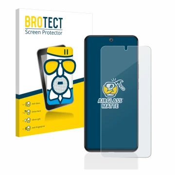 Face avant d’un emballage produit avec le logo de la marque BROTECT. À côté, l’appareil Xiaomi 12T Pro est représenté avec la 