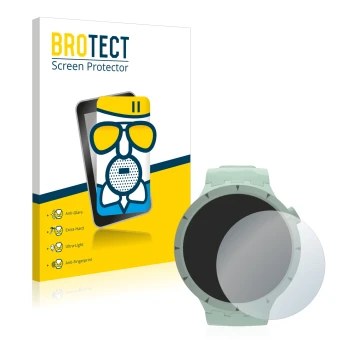 Face avant d’un emballage produit avec le logo de la marque BROTECT. À côté, l’appareil Swatch Big Bold Bioceramic est représe