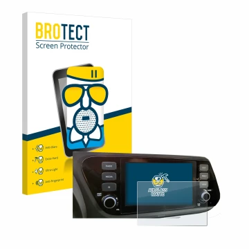 Face avant d’un emballage produit avec le logo de la marque BROTECT. À côté, l’appareil Hyundai i20 2020 8