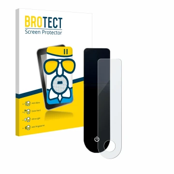 Face avant d’un emballage produit avec le logo de la marque BROTECT. À côté, l’appareil Xiaomi Mi 3 E-Scooter est représenté a