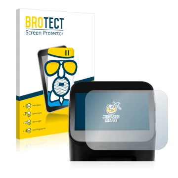 Face avant d’un emballage produit avec le logo de la marque BROTECT. À côté, l’appareil Shaper Origin Gen1 est représenté avec