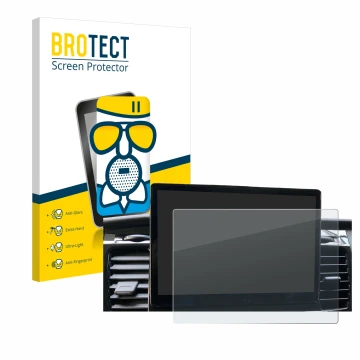 Face avant d’un emballage produit avec le logo de la marque BROTECT. À côté, l’appareil Ford Transit SYNC 4 est représenté ave