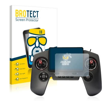 Face avant d’un emballage produit avec le logo de la marque BROTECT. À côté, l’appareil FrSky Twin Lite est représenté avec la