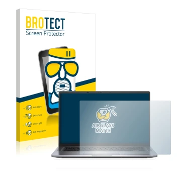Face avant d’un emballage produit avec le logo de la marque BROTECT. À côté, l’appareil Dell Latitude 9520 2-in-1 est représen